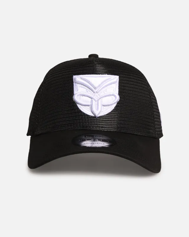 New Era New Zealand Warriors 'NRL Mesh Crown' 9FORTY A-Frame Trucker Snapback Black sold by Culture Kings