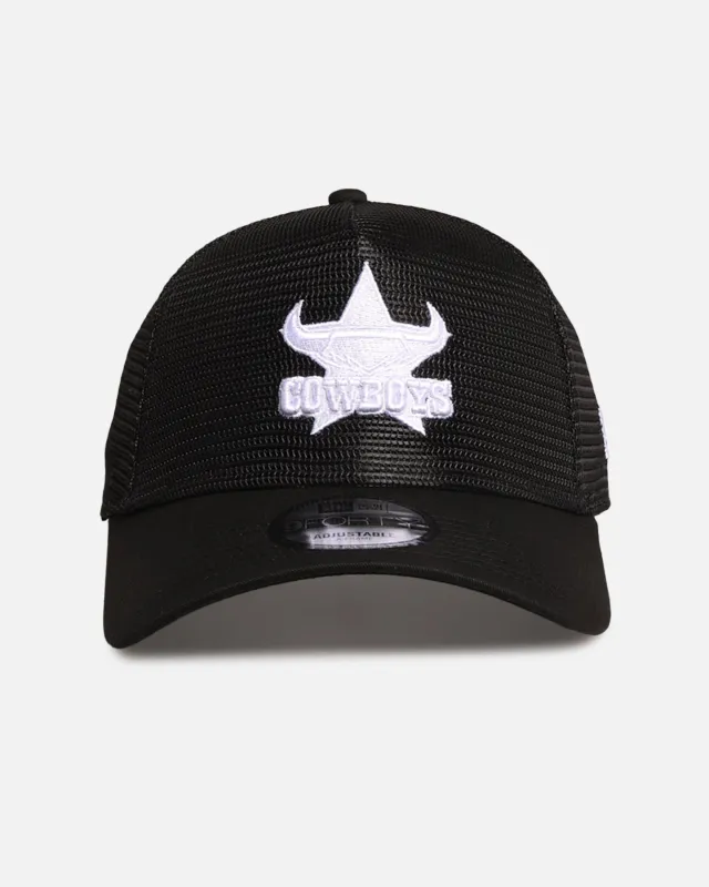 New Era North Queensland Cowboys 'NRL Mesh Crown' 9FORTY A-Frame Trucker Snapback Black sold by Culture Kings