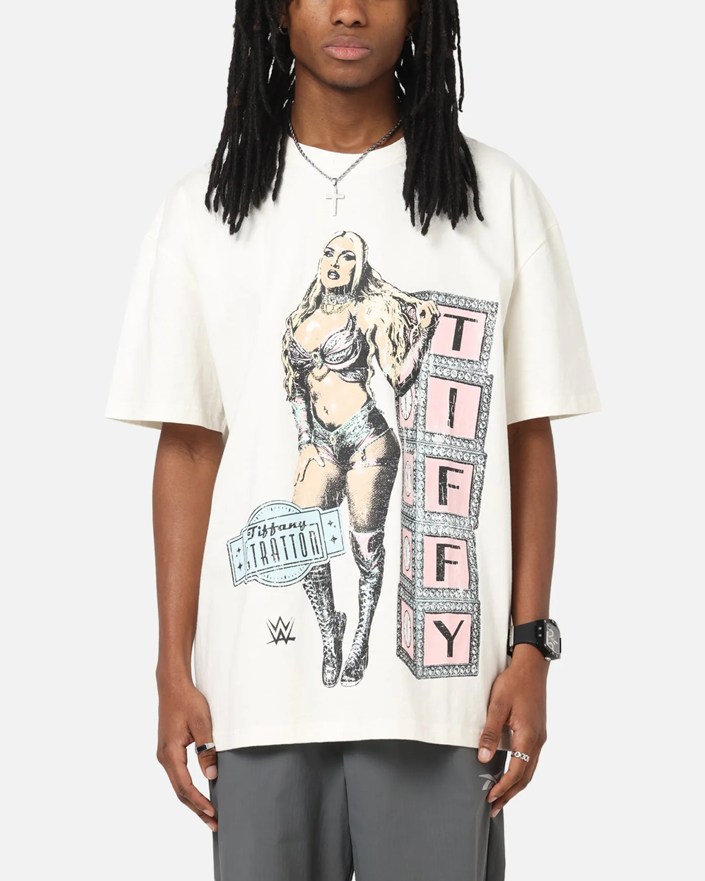 Culture Kings X WWE Tiffany Stratton Summer Slam Heavy T-Shirt Off White sold by Culture Kings