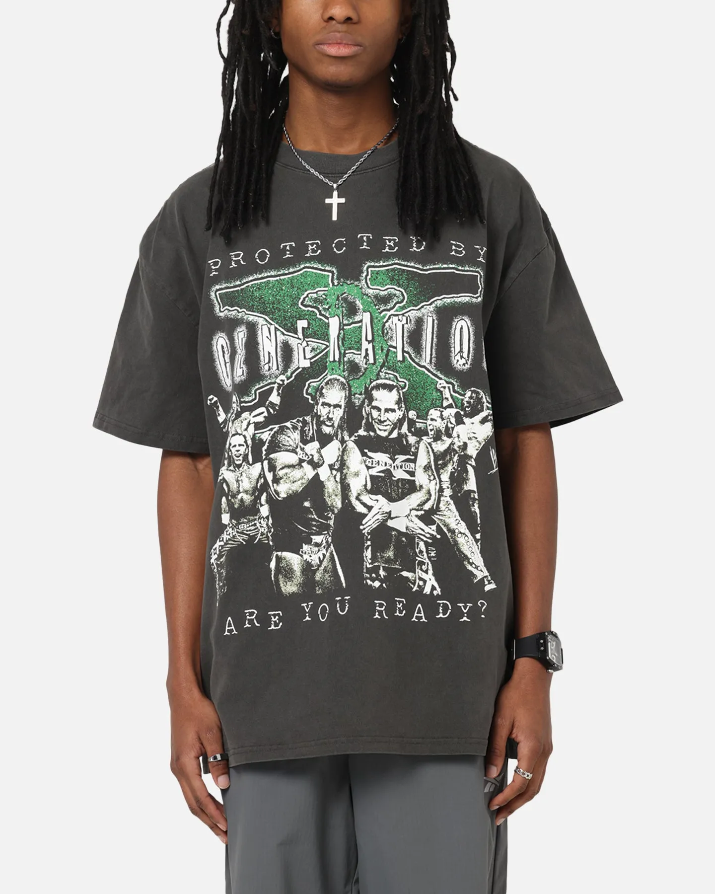 Culture Kings X WWE D-Generation X Summer Slam Heavy T-Shirt Black Wash sold by Culture Kings