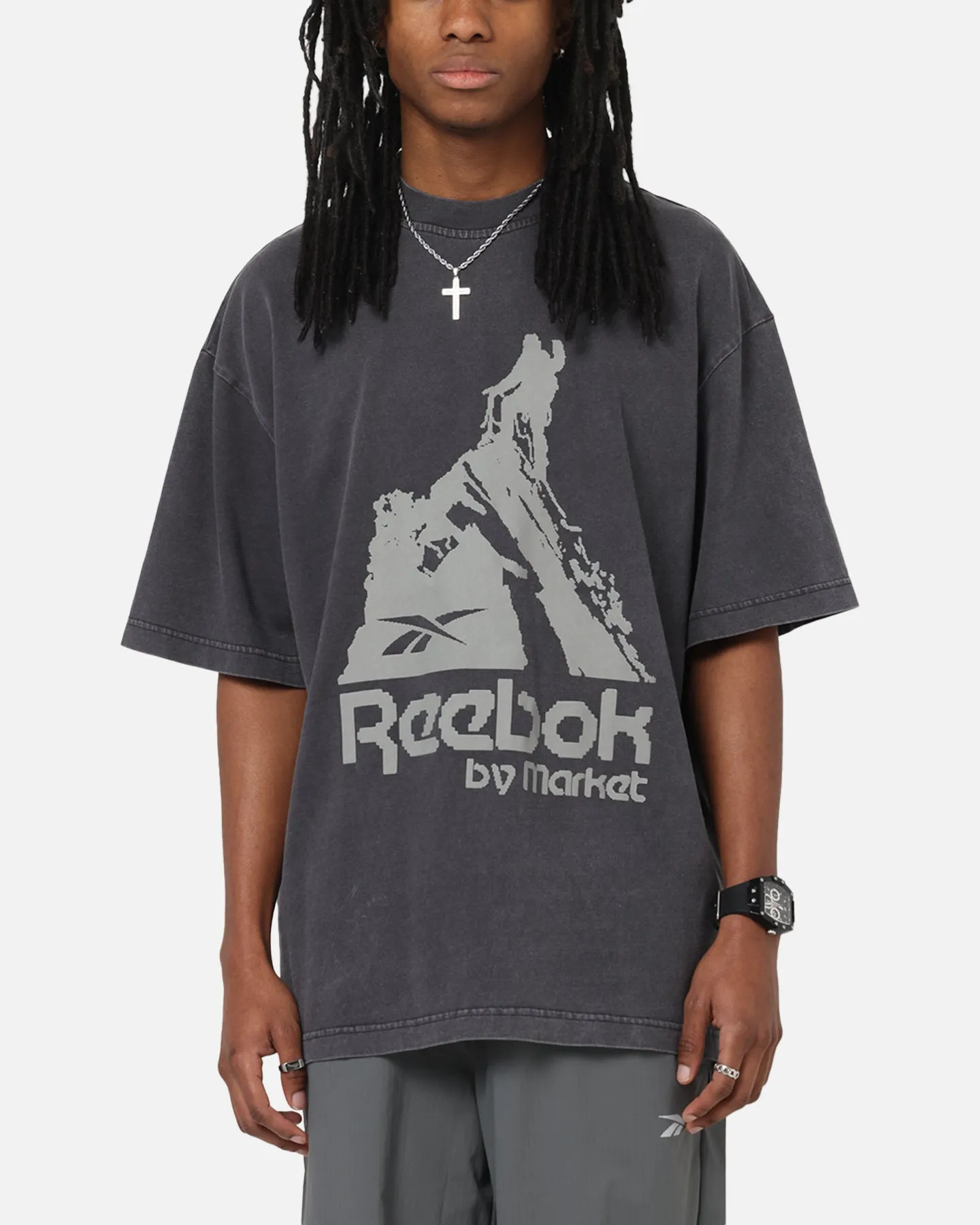 Reebok X Market Graphic T-Shirt Black/Silver sold by Culture Kings