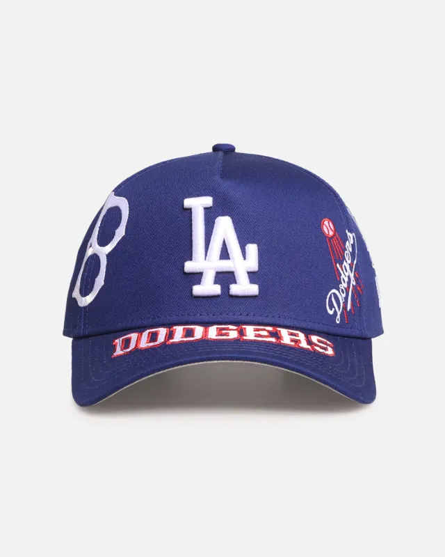 New Era Los Angeles Dodgers 'MLB All Over Logos' 9FORTY A-Frame Snapback Official Team Colour made by New Era
