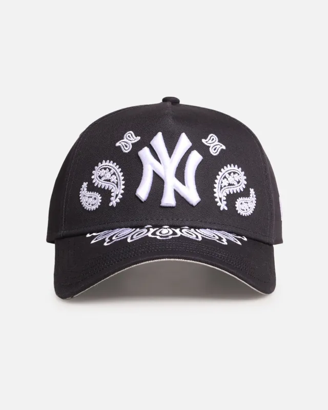 New Era New York Yankees 'Paisley' 9FORTY A-Frame Snapback Black sold by Culture Kings