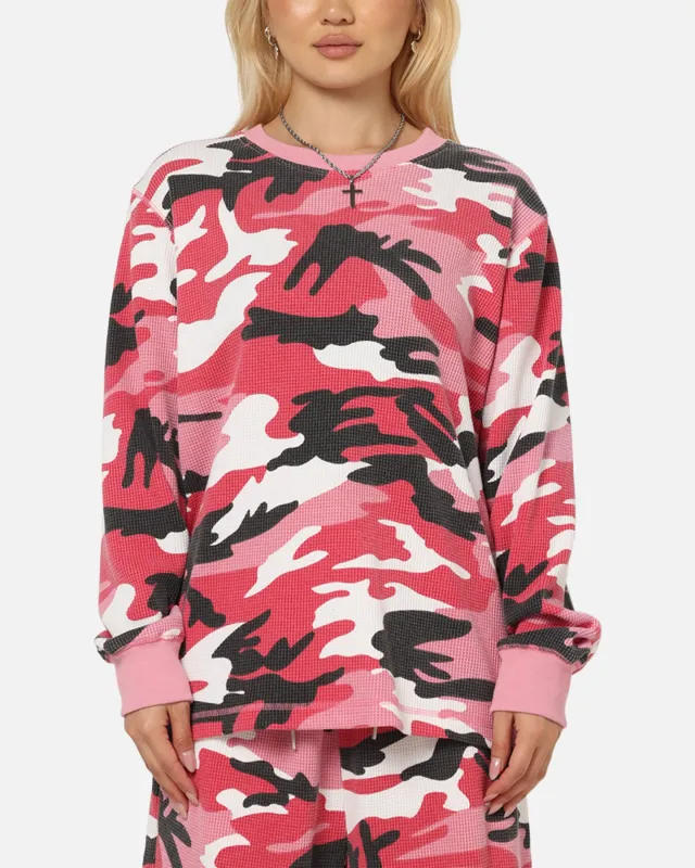 XXIII Printed Thermal Long Sleeve T-Shirt Pink Camo sold by Culture Kings