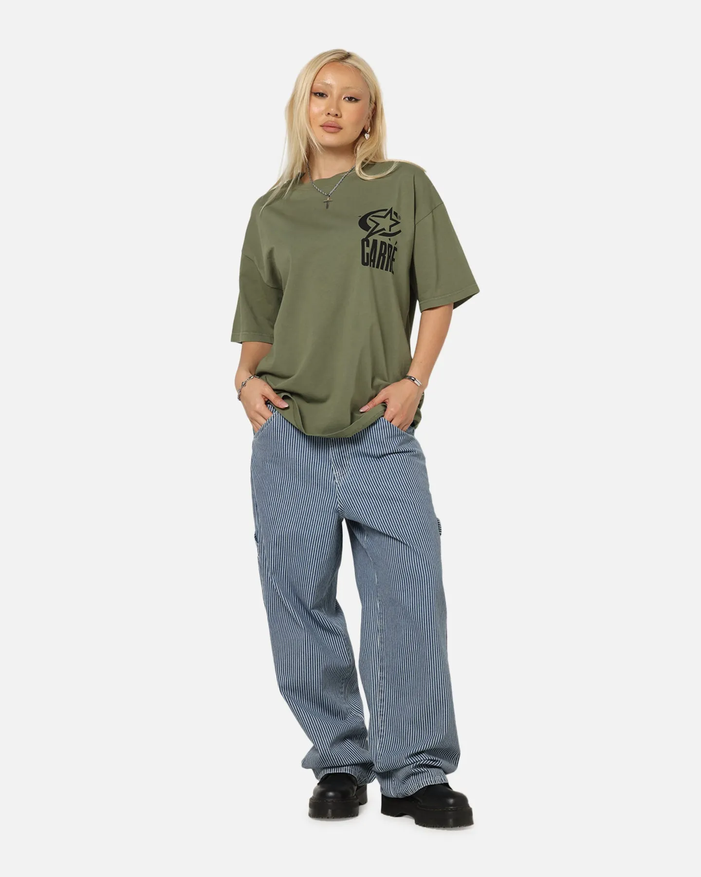 Carre C-Star Drop T-Shirt Khaki sold by Culture Kings product image thumbnail 4