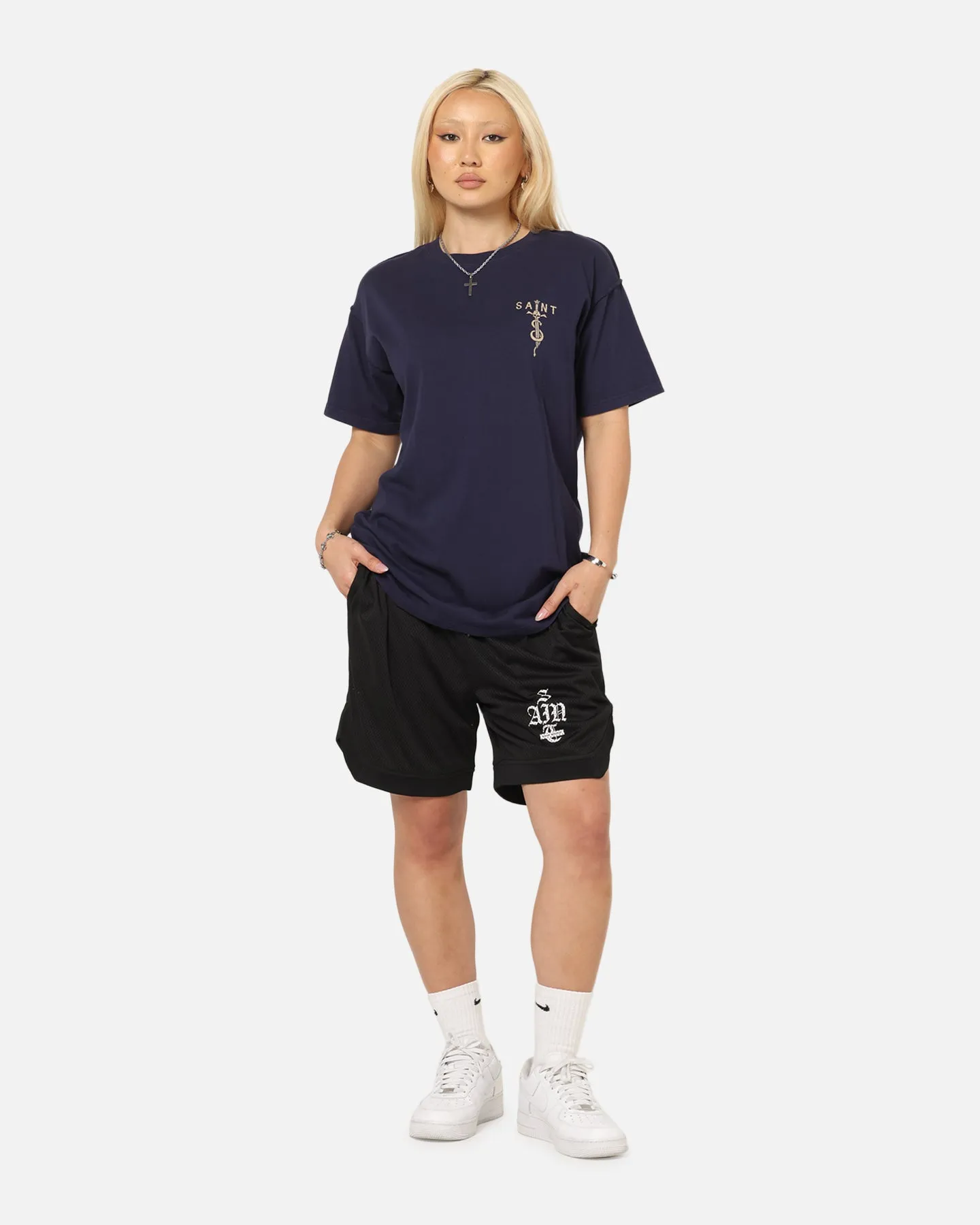 Saint Morta Gothic Stack Basketball Shorts Black sold by Culture Kings product image thumbnail 2