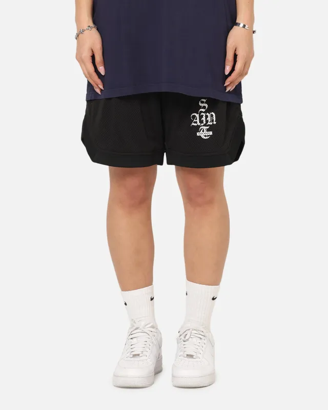 Saint Morta Gothic Stack Basketball Shorts Black sold by Culture Kings