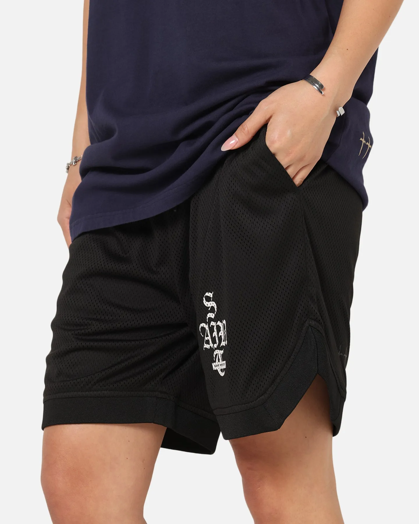 Saint Morta Gothic Stack Basketball Shorts Black sold by Culture Kings product image thumbnail 4