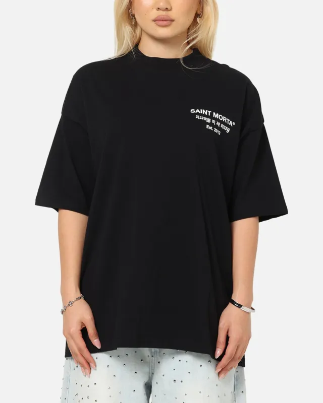 Saint Morta Muerte Mock Neck T-Shirt Black sold by Culture Kings