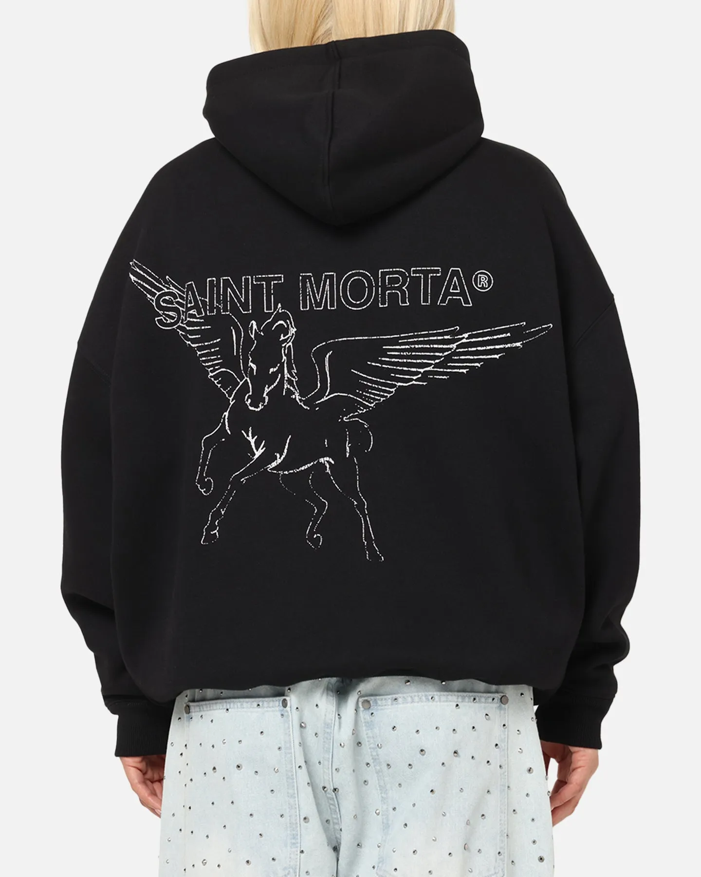 Saint Morta Liberty Boxy Hoodie Black sold by Culture Kings