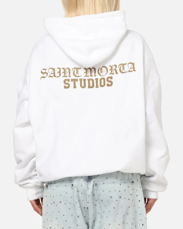 Saint Morta Studios Boxy Hoodie White sold by Culture Kings