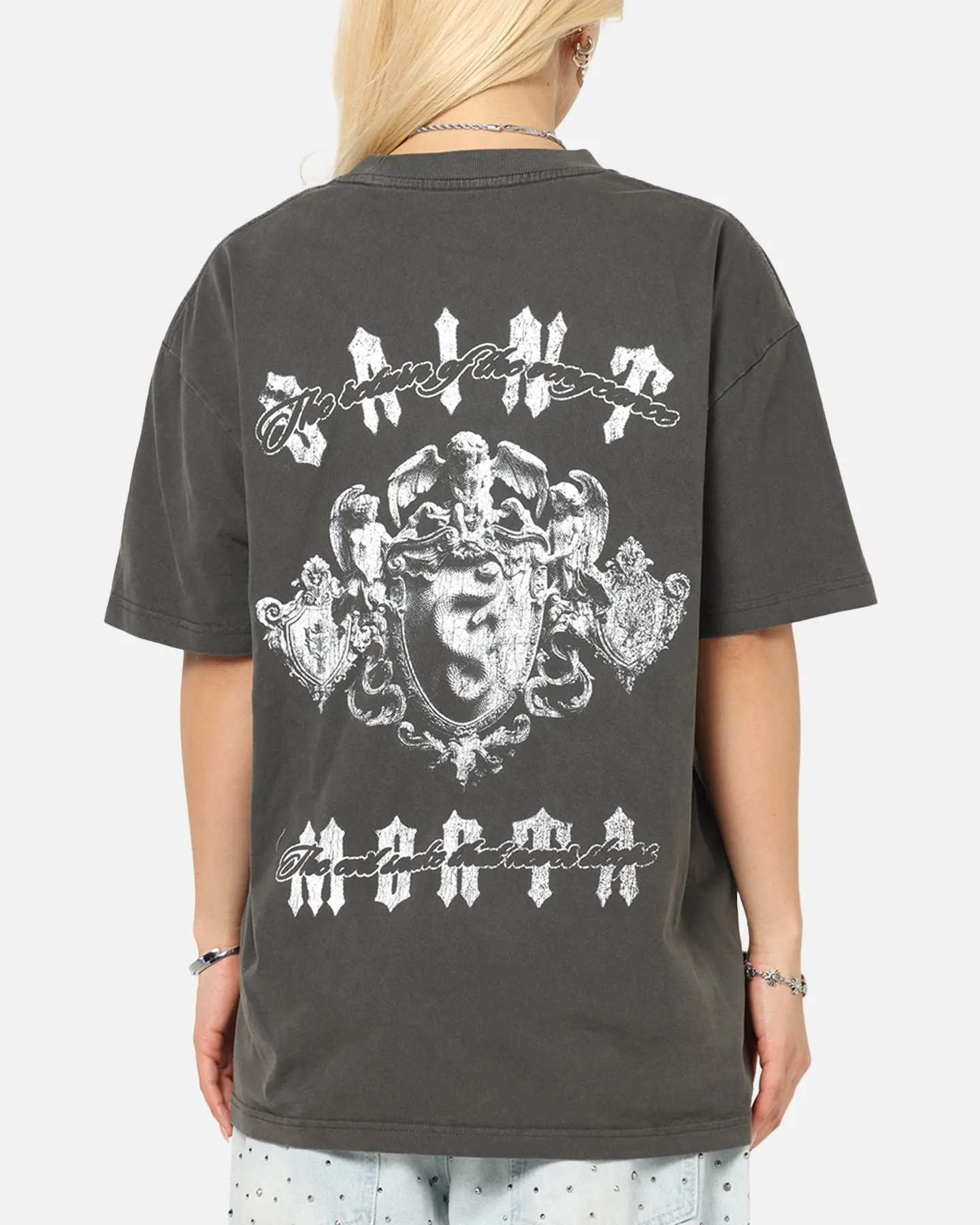 Saint Morta Sleepless Boxy T-Shirt Black Wash sold by Culture Kings