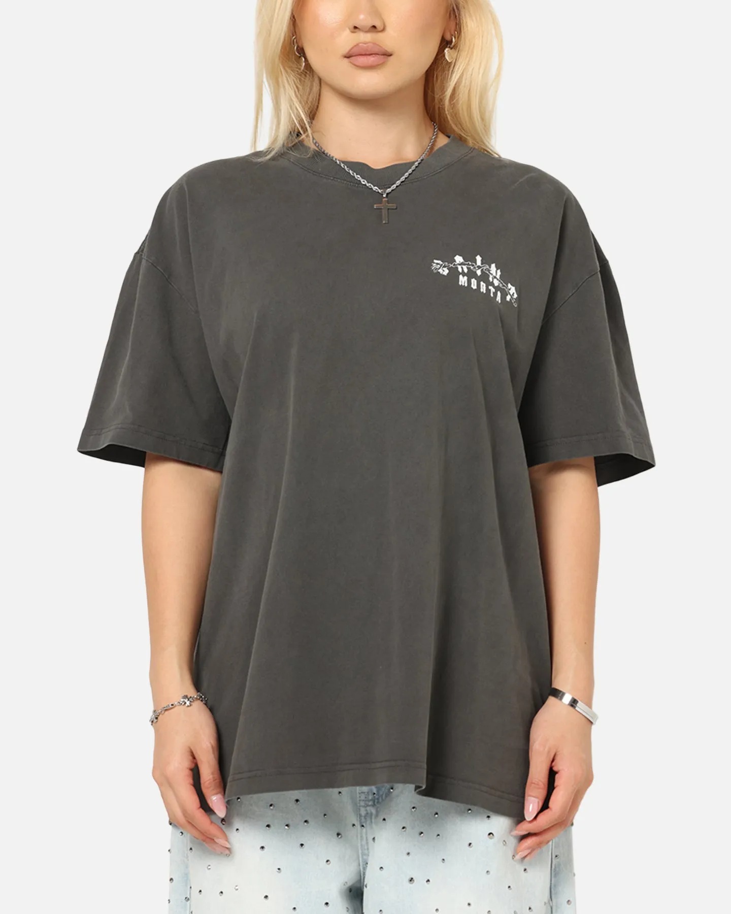 Saint Morta Sleepless Boxy T-Shirt Black Wash sold by Culture Kings product image thumbnail 2