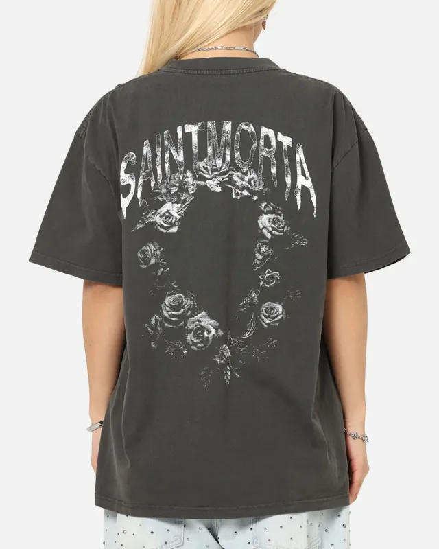 Saint Morta Heartbreak Boxy T-Shirt Black Wash sold by Culture Kings