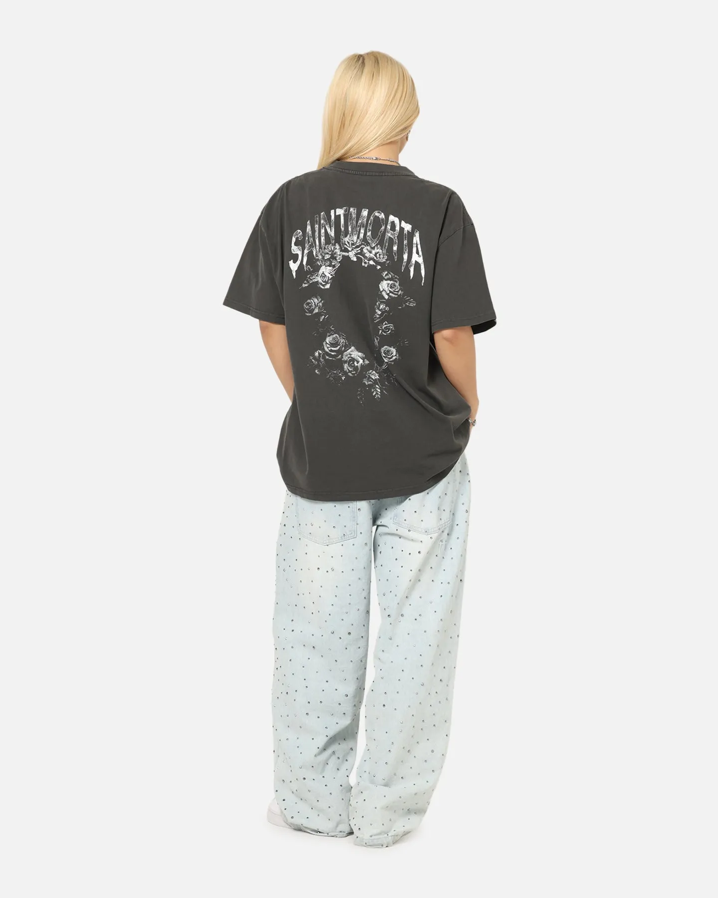 Saint Morta Heartbreak Boxy T-Shirt Black Wash sold by Culture Kings product image thumbnail 3