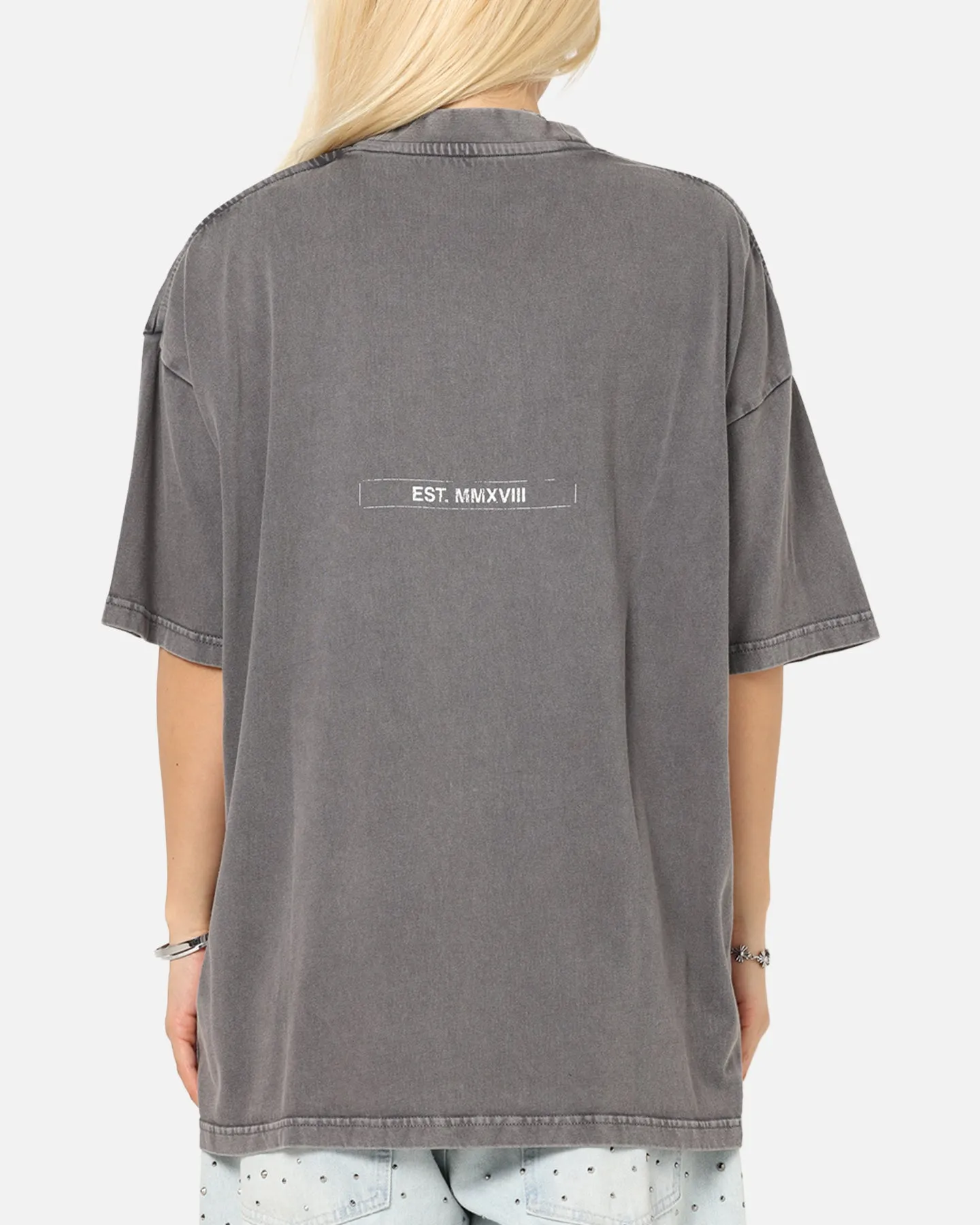 Saint Morta Liberty Mock Neck T-Shirt Washed Charcoal sold by Culture Kings product image thumbnail 2