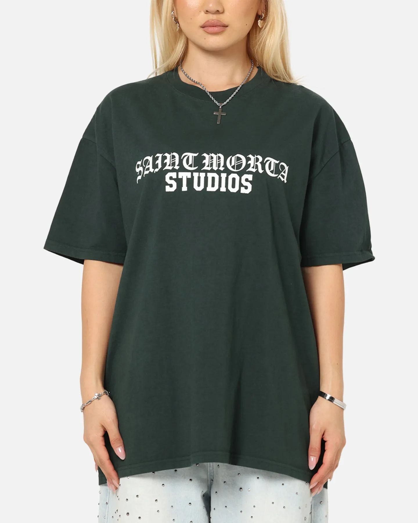 Saint Morta Studios Boxy T-Shirt Green sold by Culture Kings