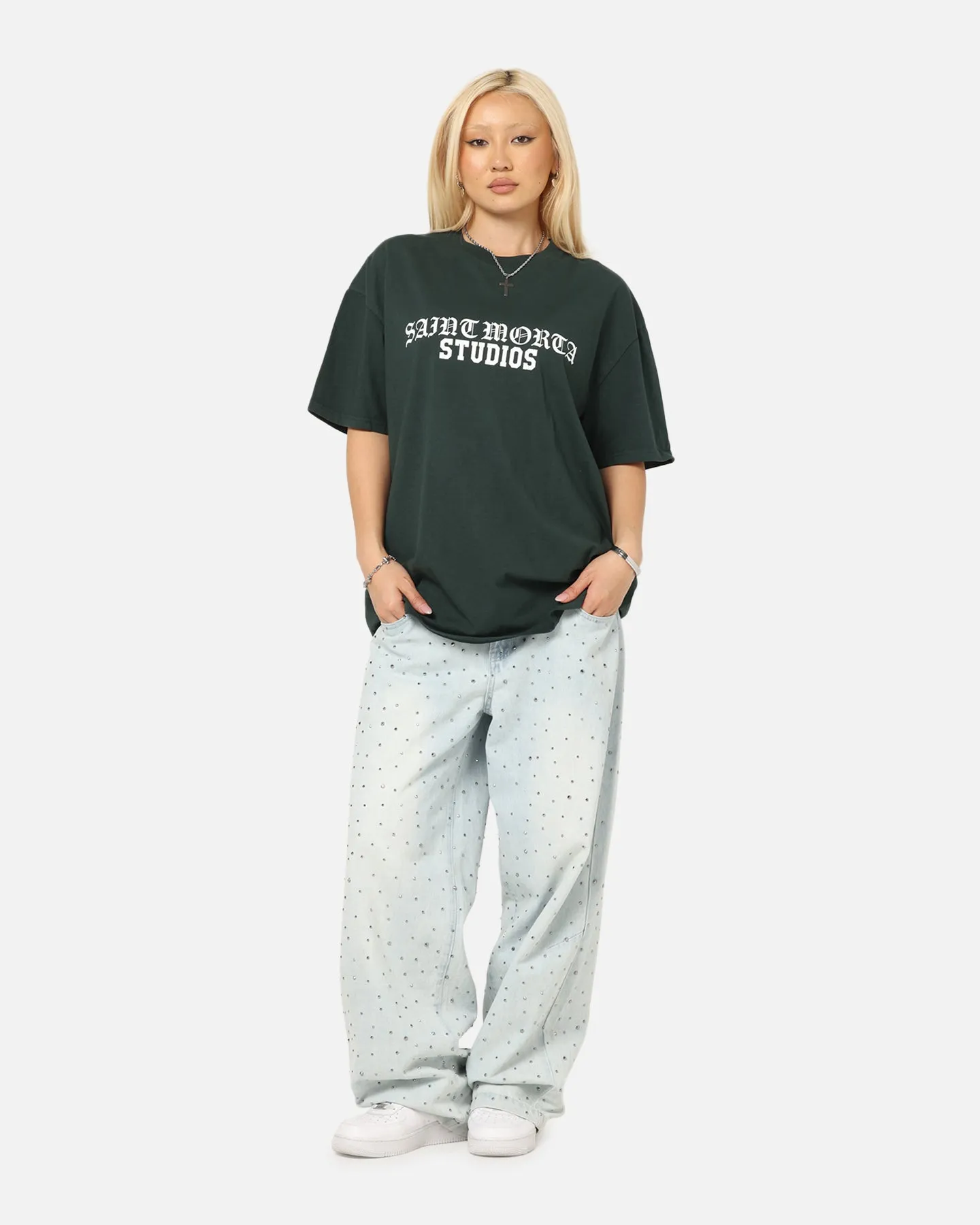 Saint Morta Studios Boxy T-Shirt Green sold by Culture Kings product image thumbnail 3