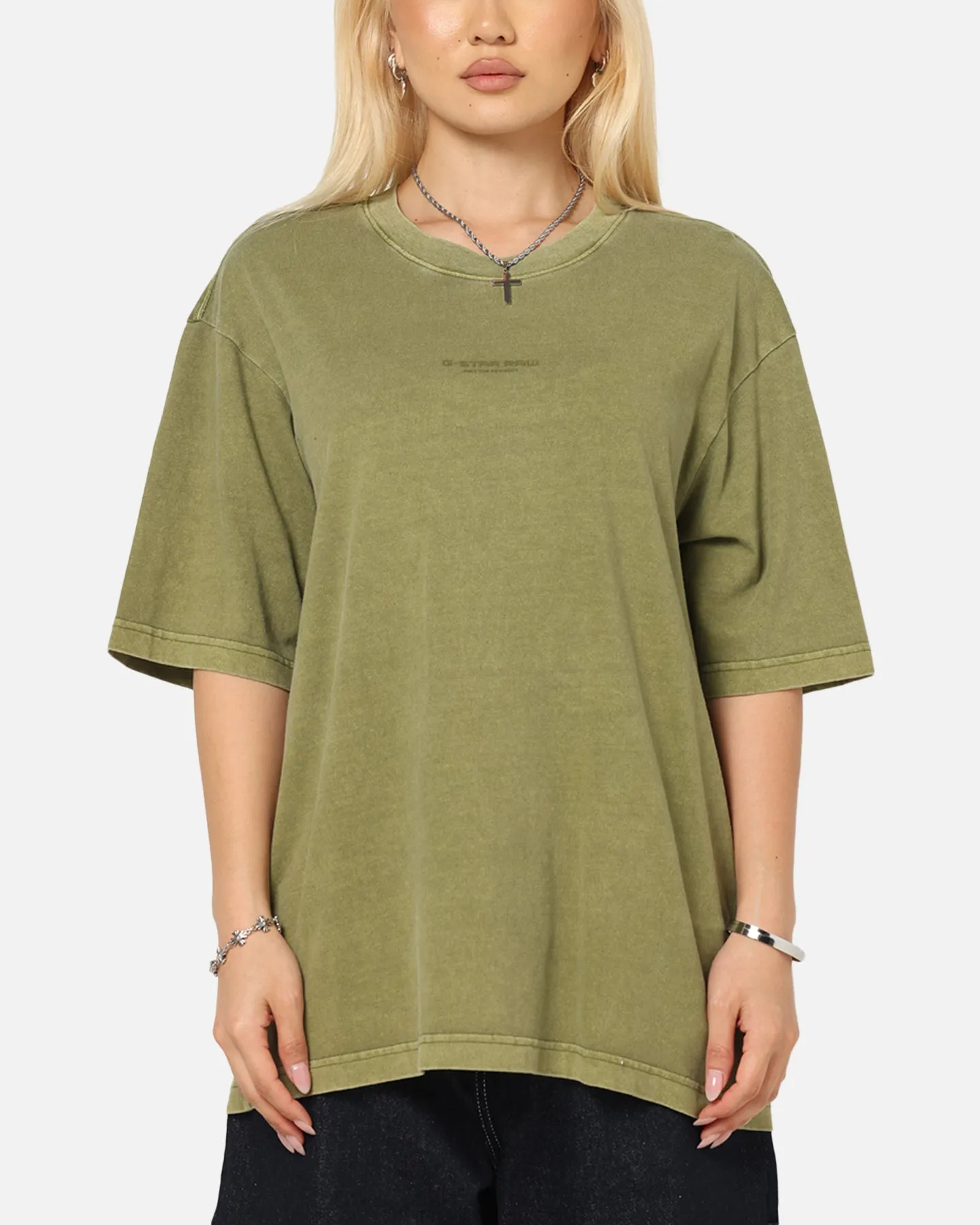 G-Star Overdyed Center Chest Boxy T-Shirt Turf Green sold by Culture Kings