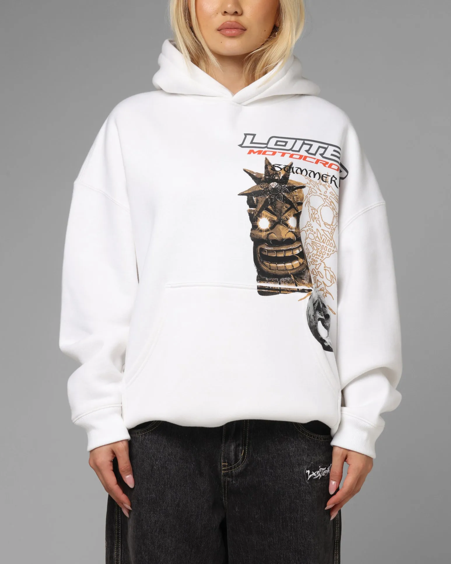 Loiter Summer Motocross Hoodie White sold by Culture Kings product image thumbnail 2