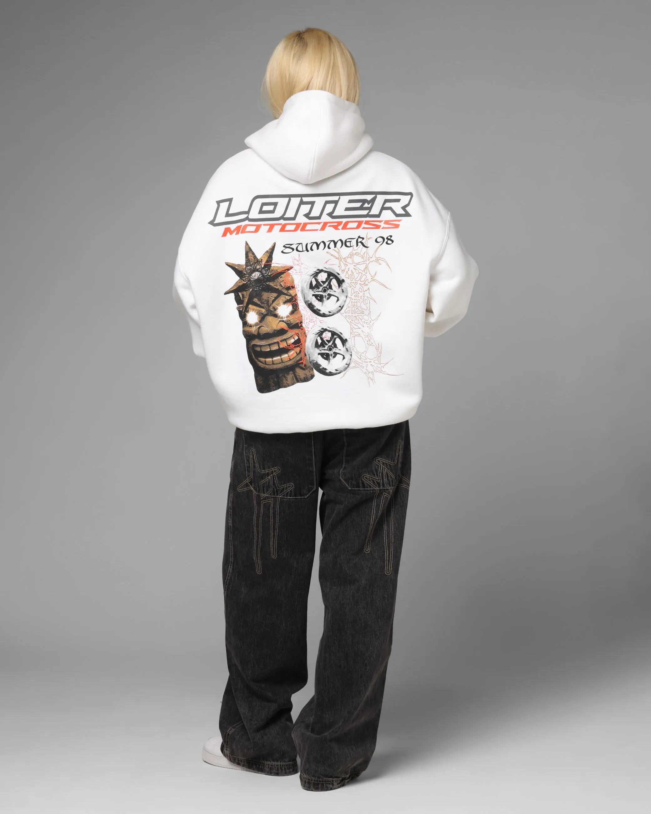 Loiter Summer Motocross Hoodie White sold by Culture Kings product image thumbnail 3