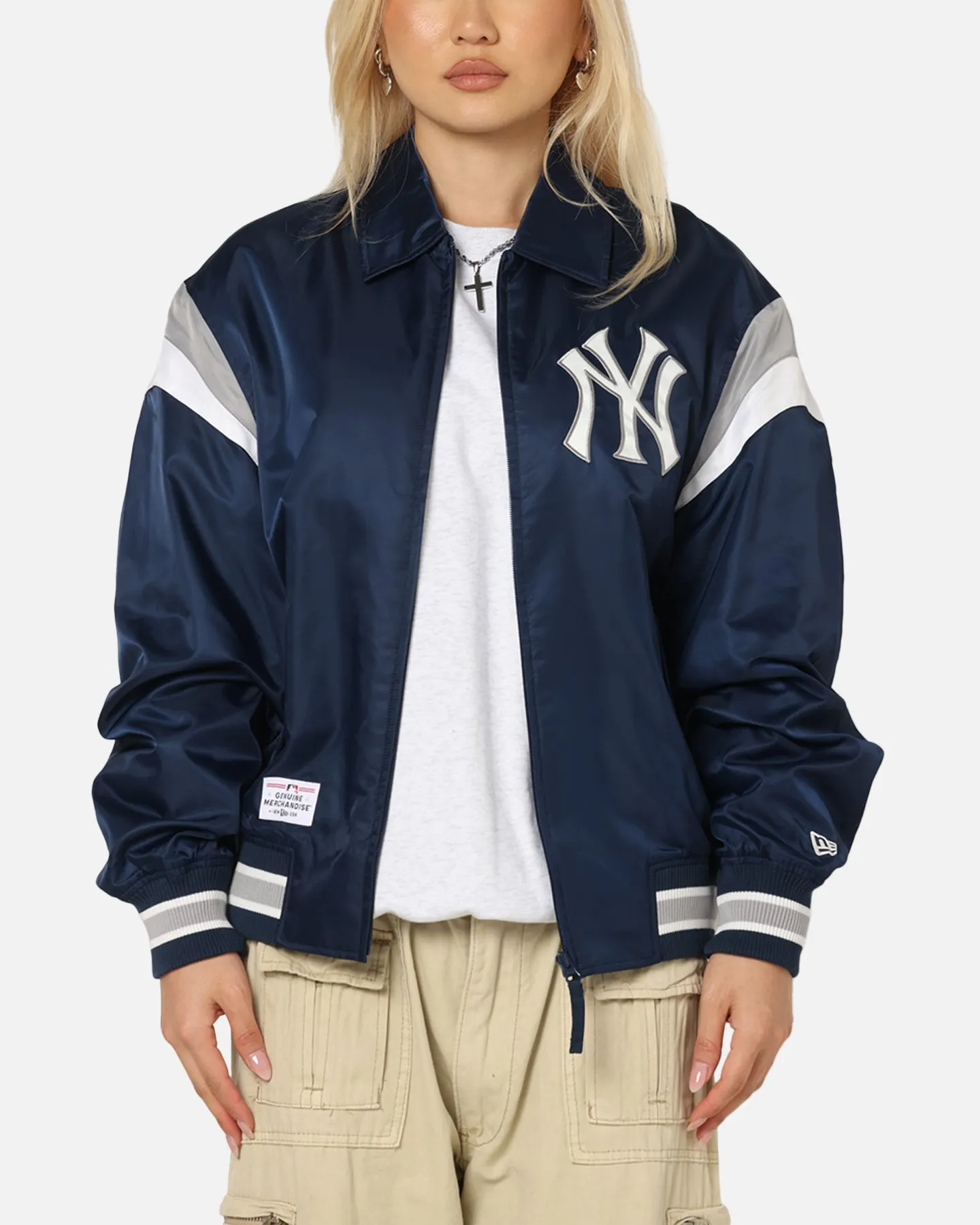 New Era New York Yankees MLB Retro Stadium Jacket Navy sold by Culture Kings product image thumbnail 2