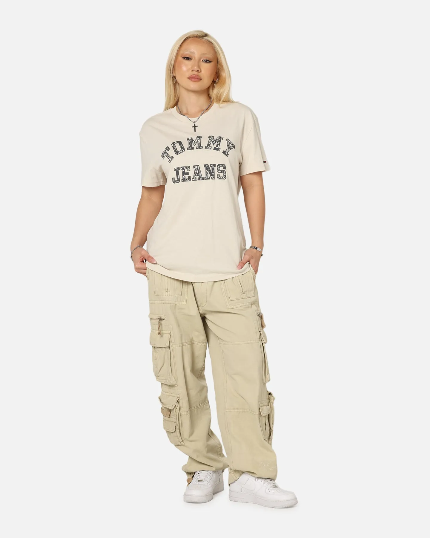 Tommy Jeans Regular Paisley College T-Shirt Newsprint sold by Culture Kings product image thumbnail 2