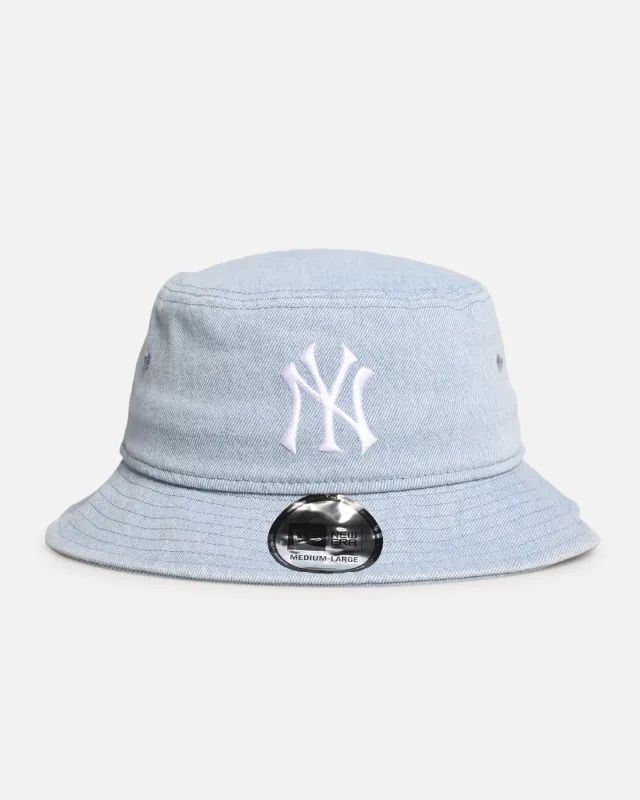 New Era New York Yankees 'Washed Denim' Bucket Hat Blue Washed Denim sold by Culture Kings