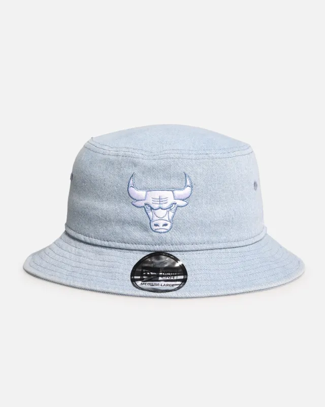 New Era Chicago Bulls 'Washed Denim' Bucket Hat Blue Washed Denim sold by Culture Kings