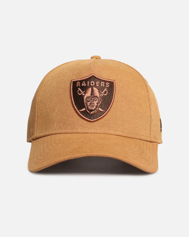 New Era Las Vegas Raiders 'Washed Canvas' 9FORTY A-Frame Snapback Bronze sold by Culture Kings