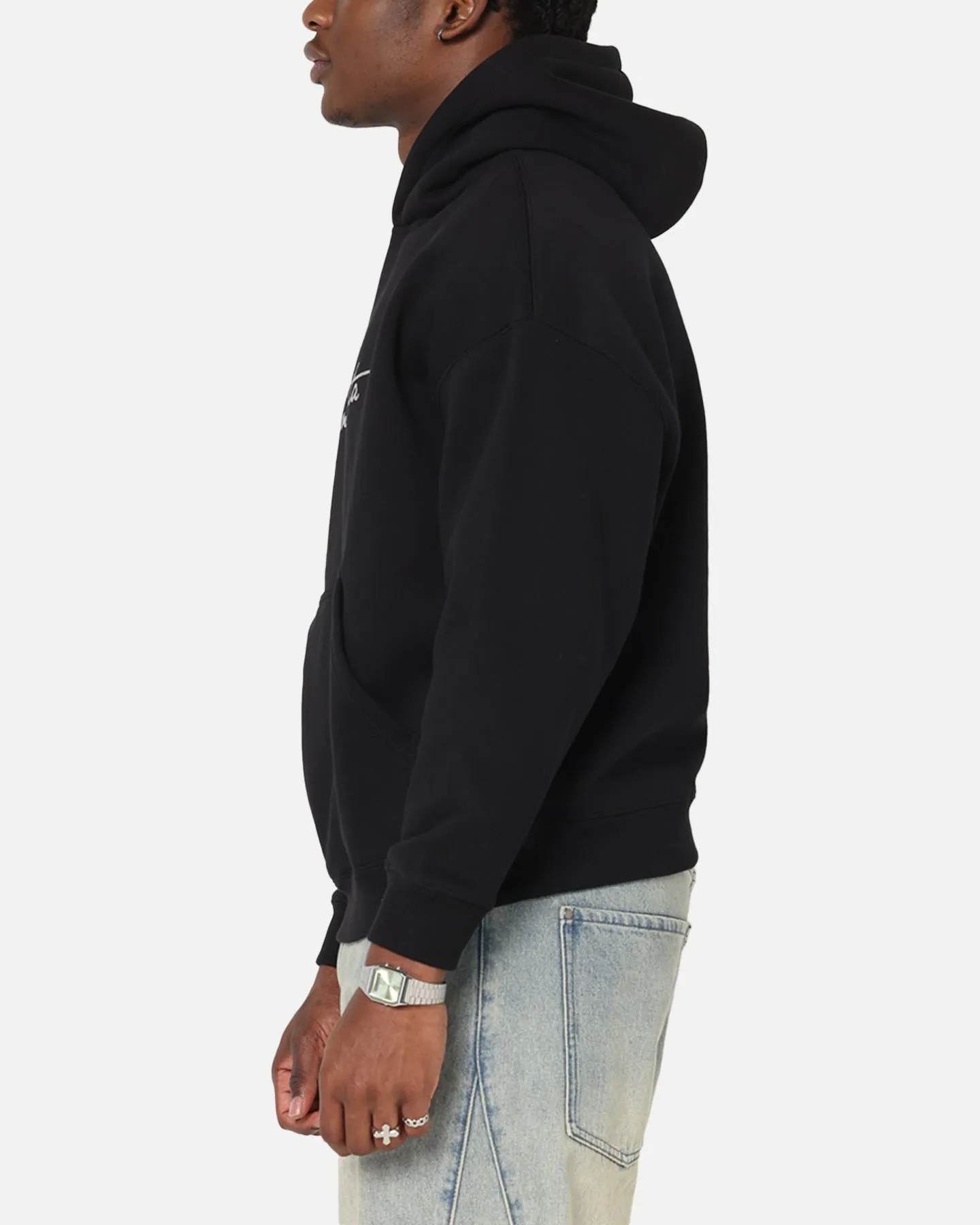 Saint Morta Scripture Boxy Hoodie Black sold by Culture Kings product image thumbnail 5