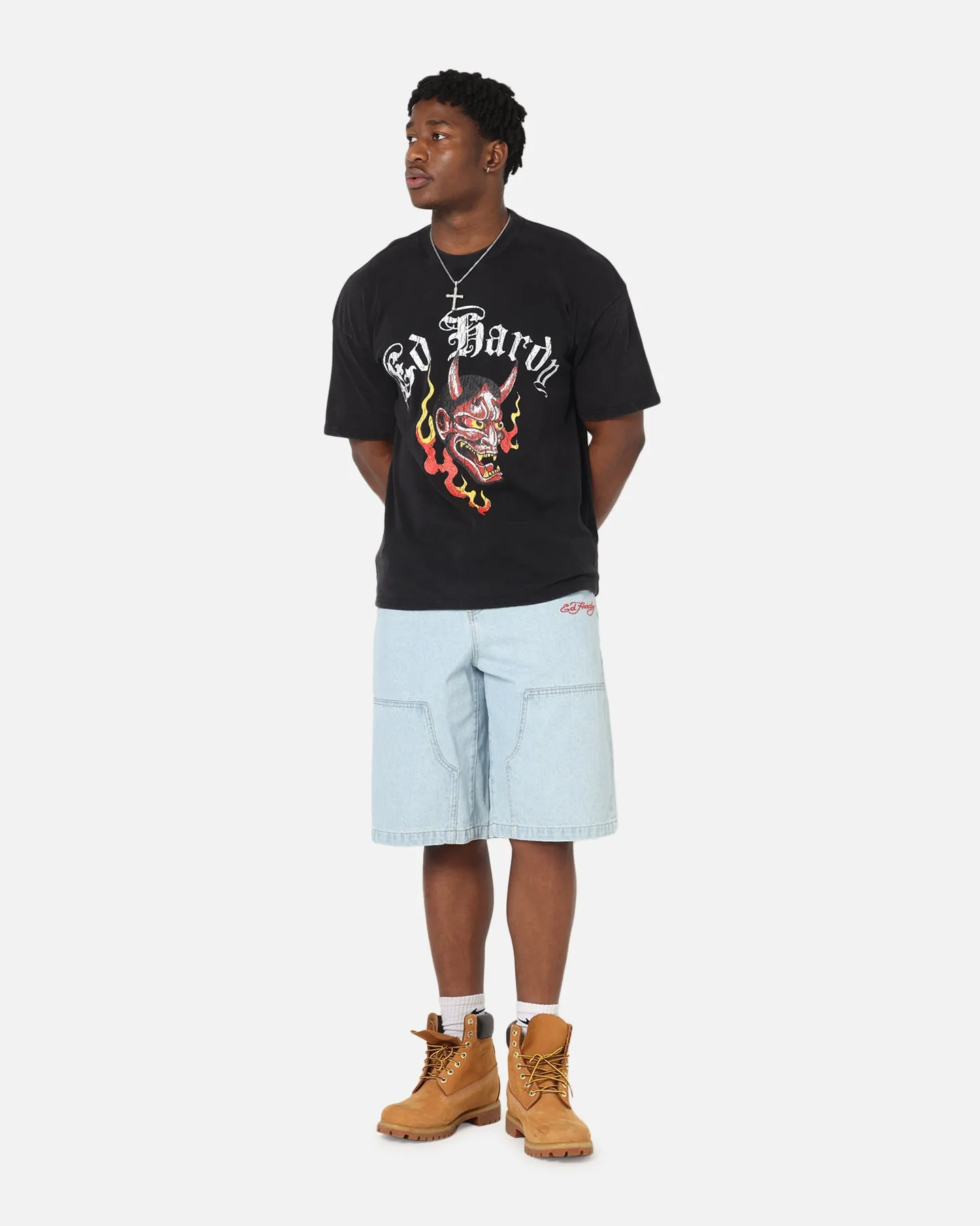 Ed Hardy Mask Of Mischief T-Shirt Black Acidwash sold by Culture Kings product image thumbnail 2