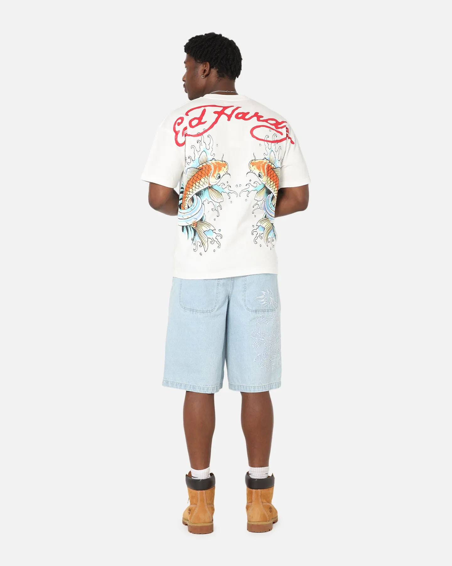 Ed Hardy Flash Koi T-Shirt Off White sold by Culture Kings product image thumbnail 3