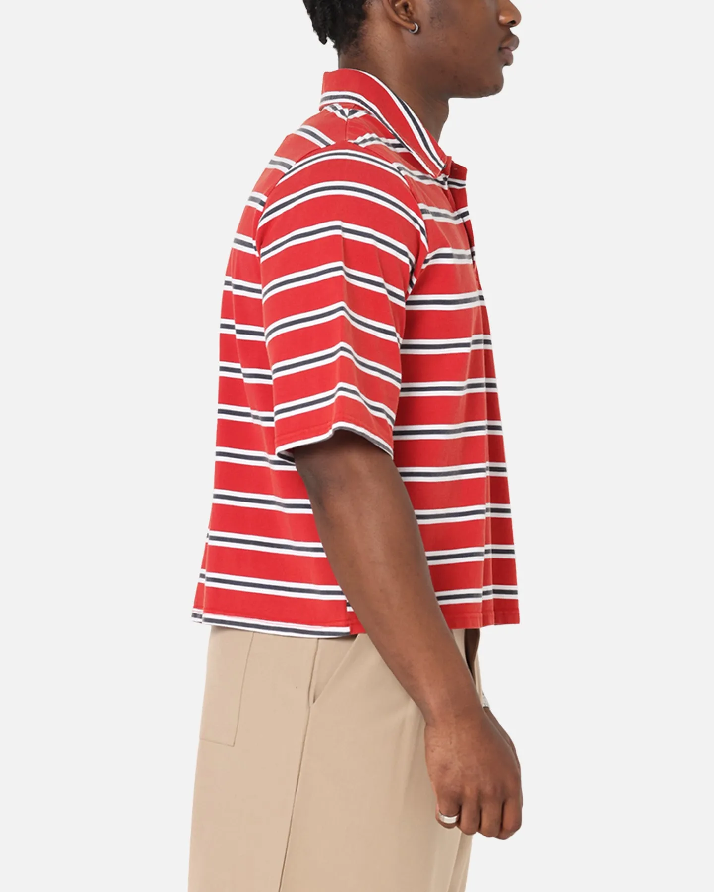 XXIII Striped Polo T-Shirt Red Stripe sold by Culture Kings product image thumbnail 4
