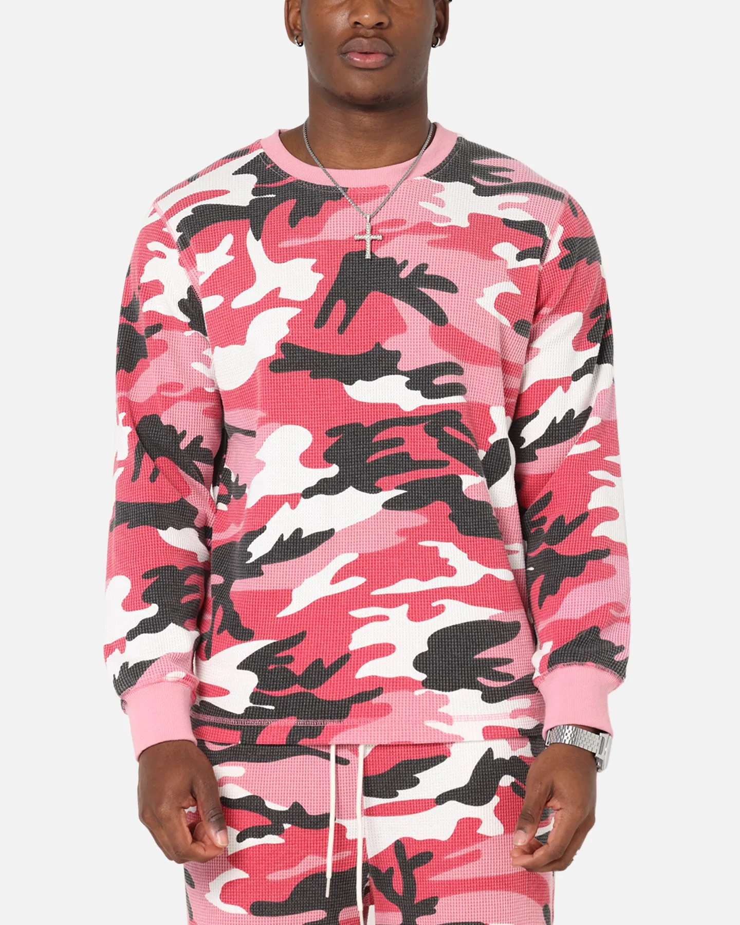 XXIII Printed Thermal Long Sleeve T-Shirt Pink Camo sold by Culture Kings