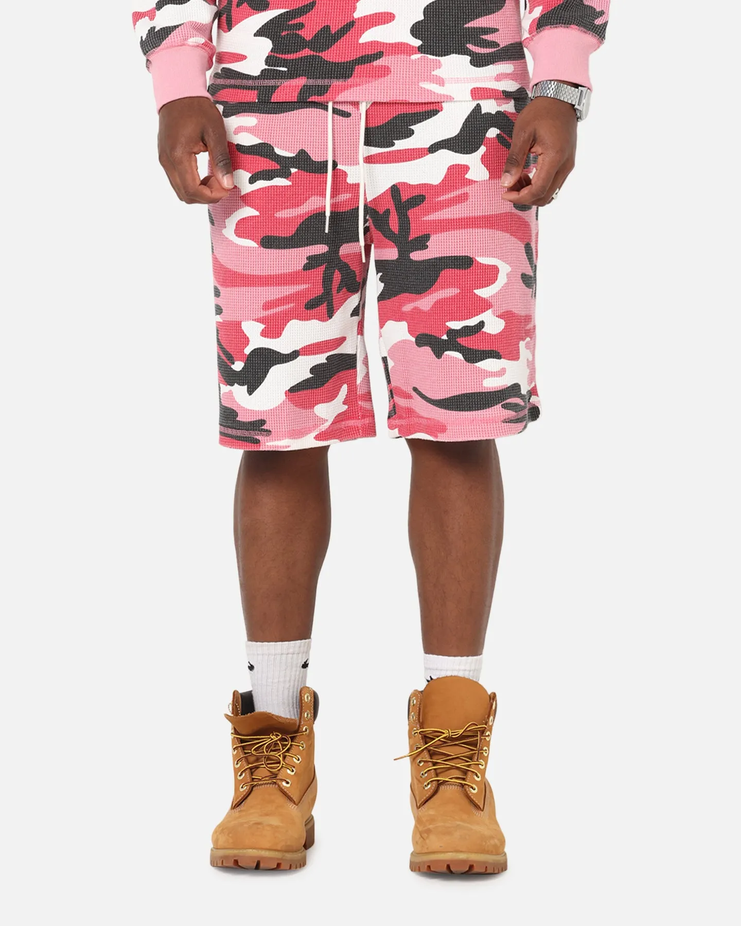 XXIII Printed Thermal Shorts Pink Camo sold by Culture Kings