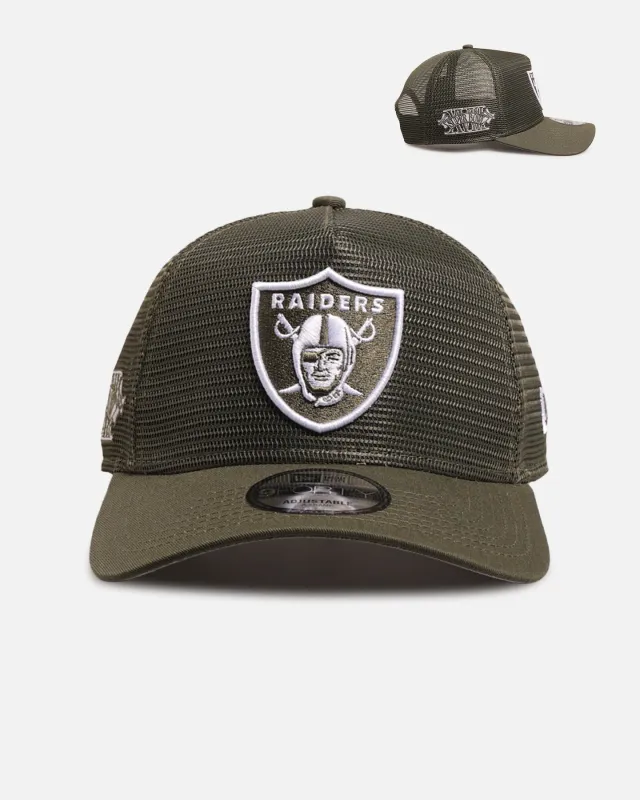 New Era Las Vegas Raiders 'Polychromatic Mesh' 9FORTY A-Frame Snapback New Olive made by New Era