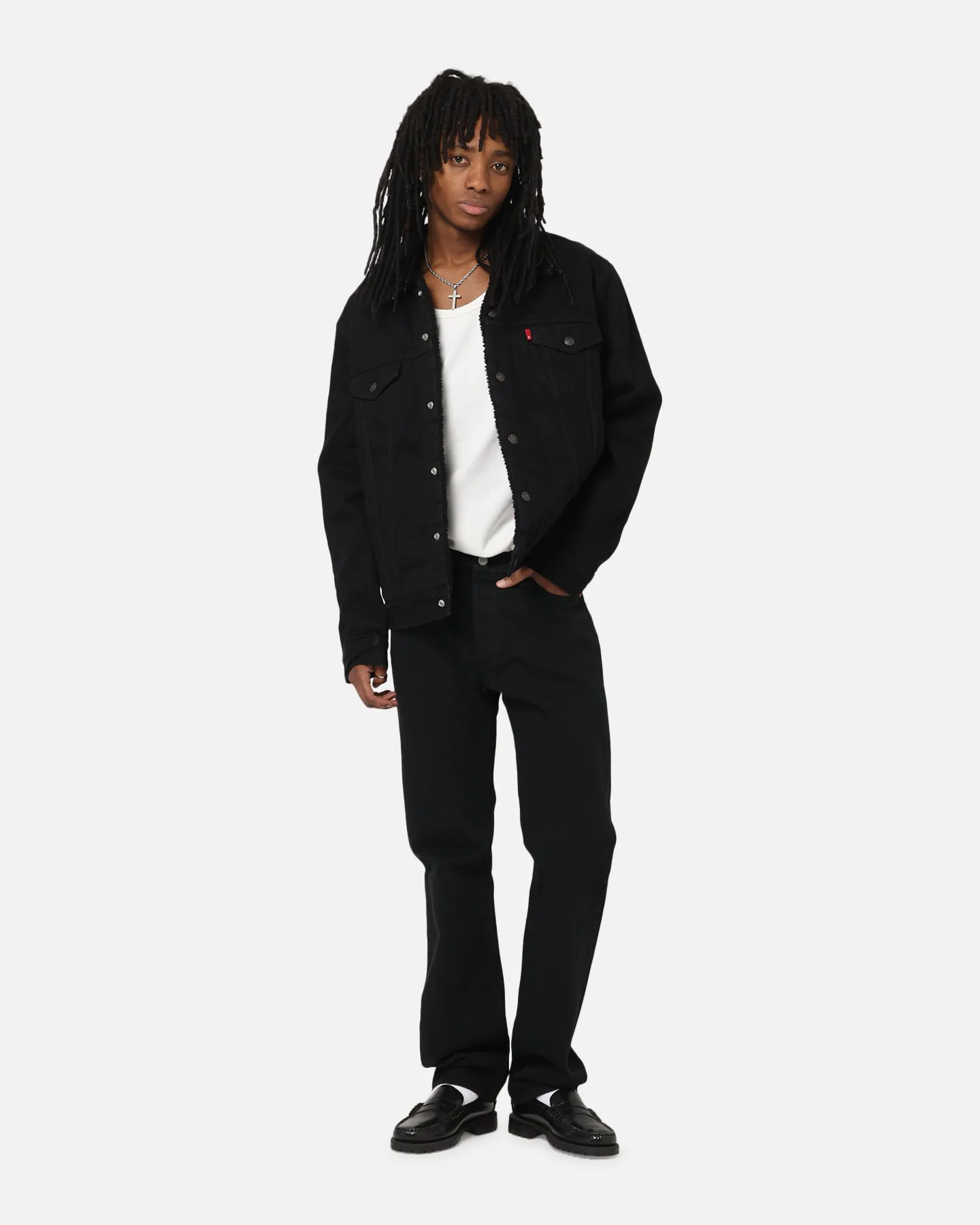 Levi Strauss And Co Relaxed Fit Sherpa Trucker Jacket Black sold by Culture Kings product image thumbnail 2