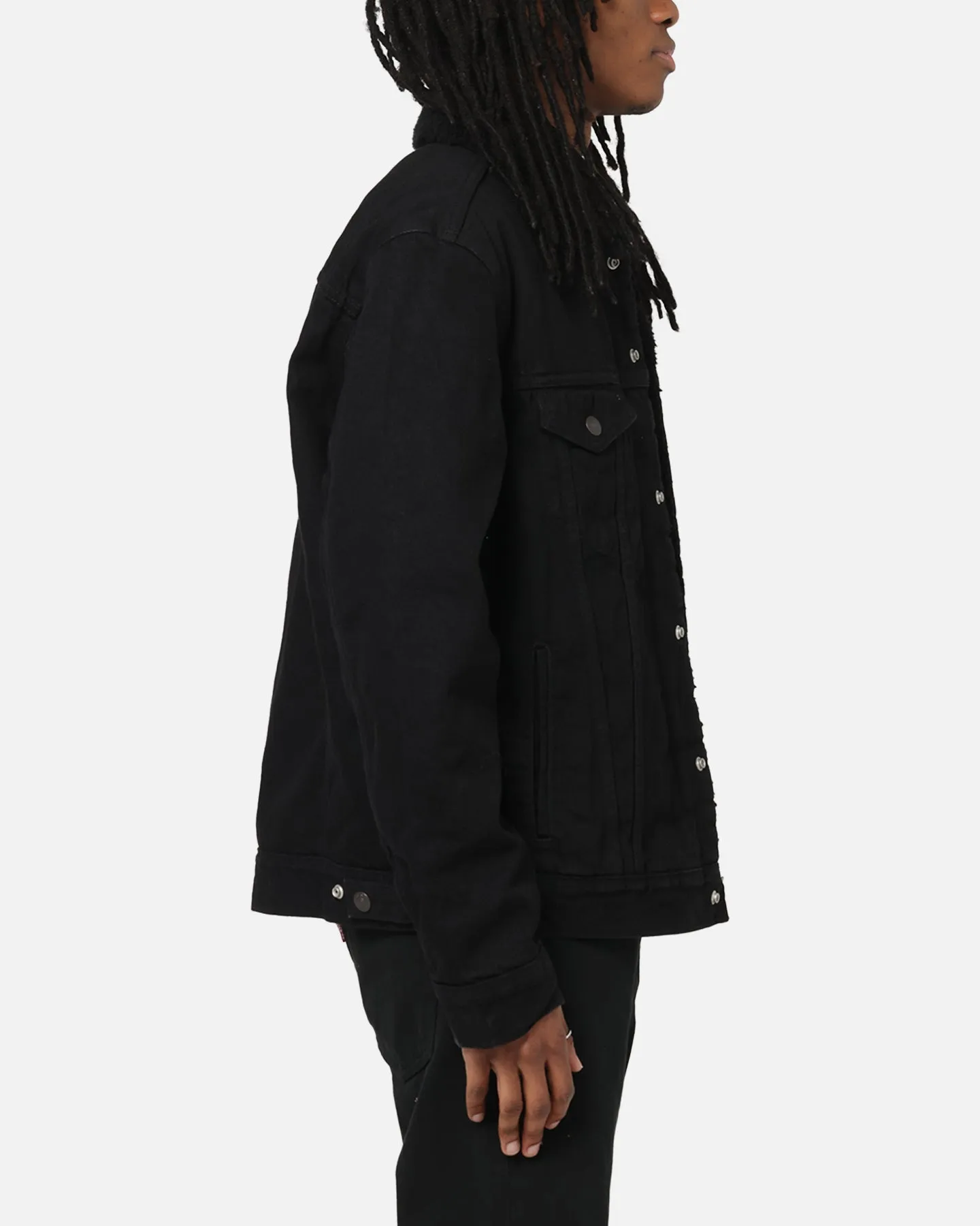 Levi Strauss And Co Relaxed Fit Sherpa Trucker Jacket Black sold by Culture Kings product image thumbnail 4