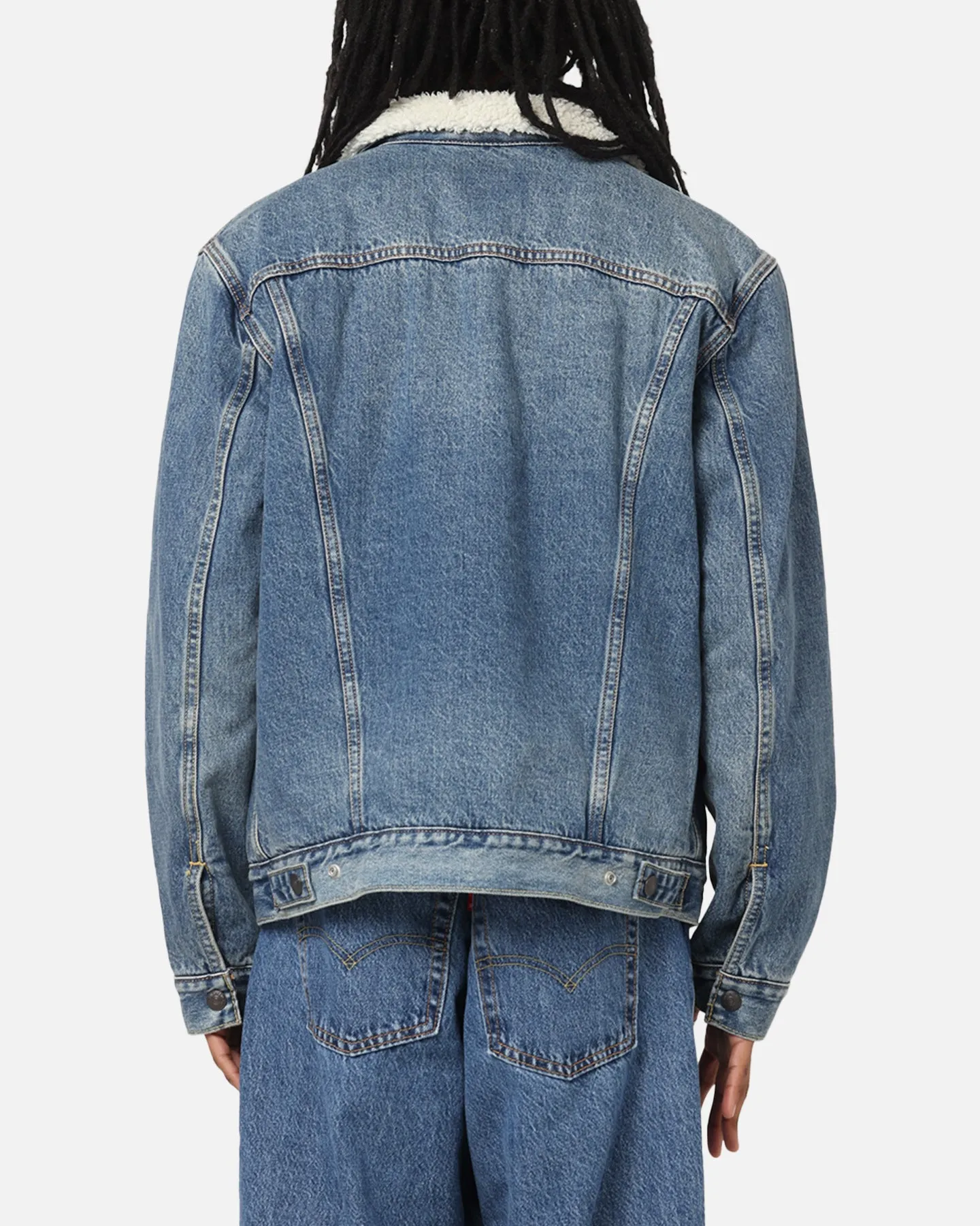 Levi Strauss And Co Relaxed Fit Sherpa Trucker Jacket Blue sold by Culture Kings product image thumbnail 3