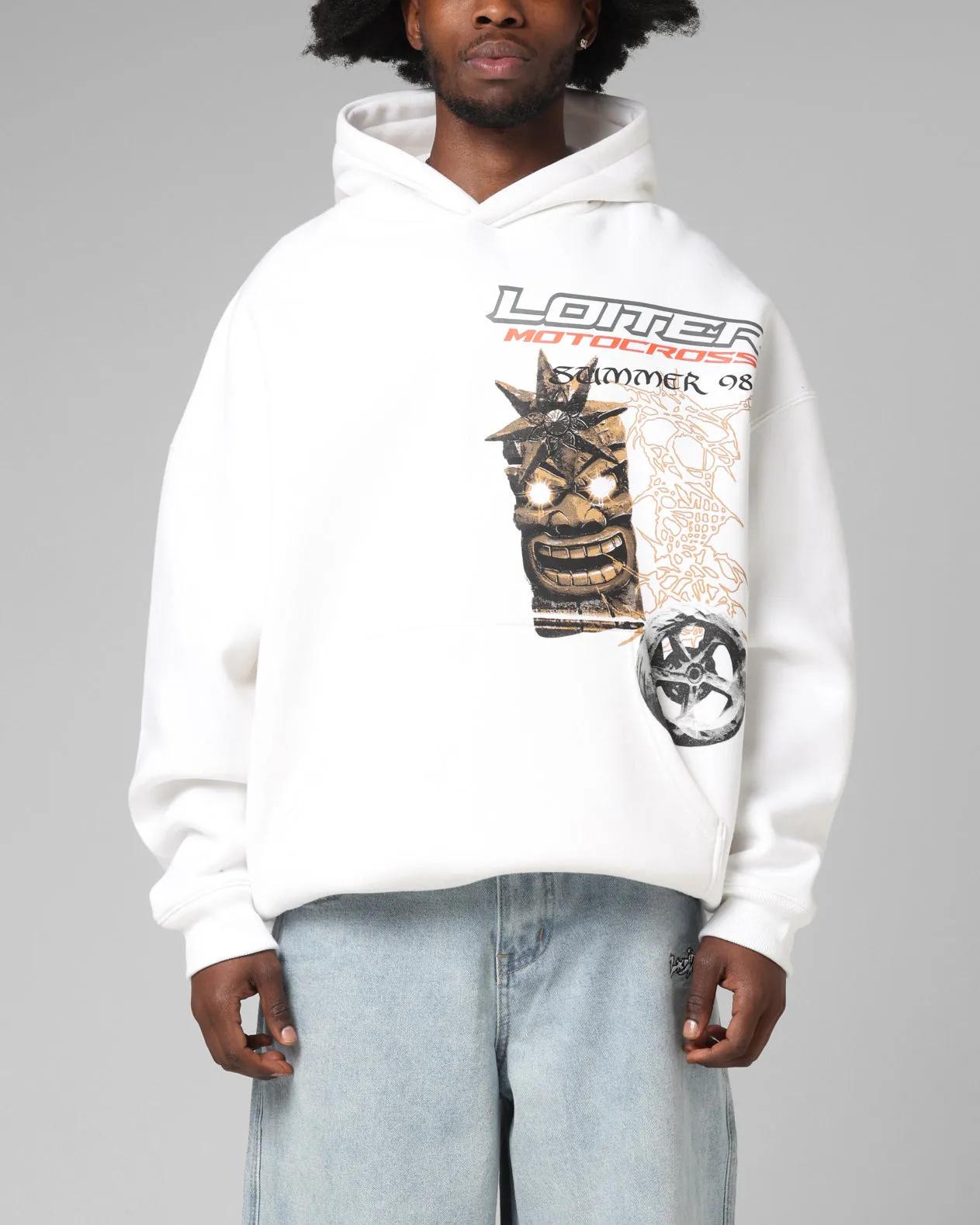 Loiter Summer Motocross Hoodie White sold by Culture Kings product image thumbnail 2