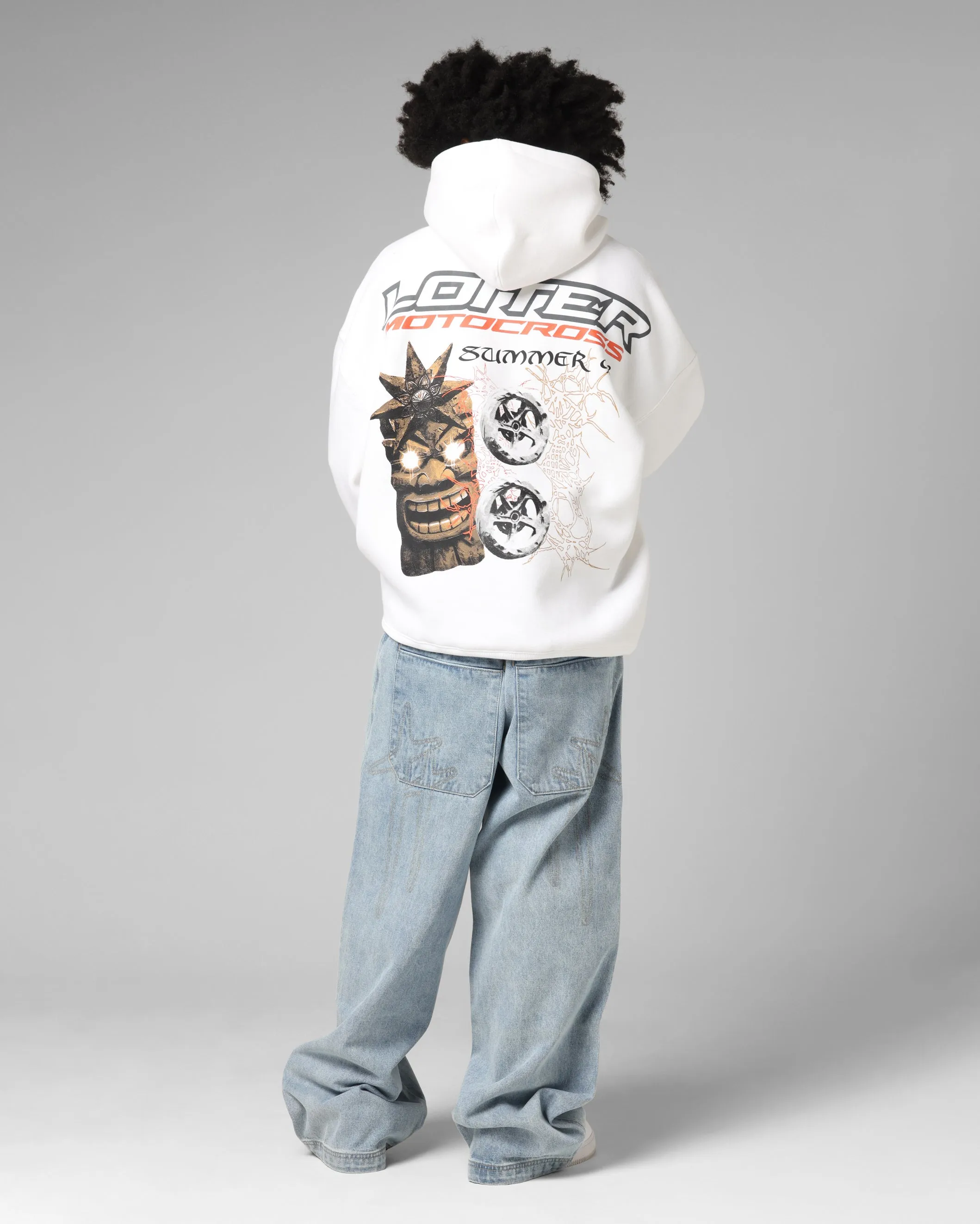 Loiter Summer Motocross Hoodie White sold by Culture Kings product image thumbnail 3