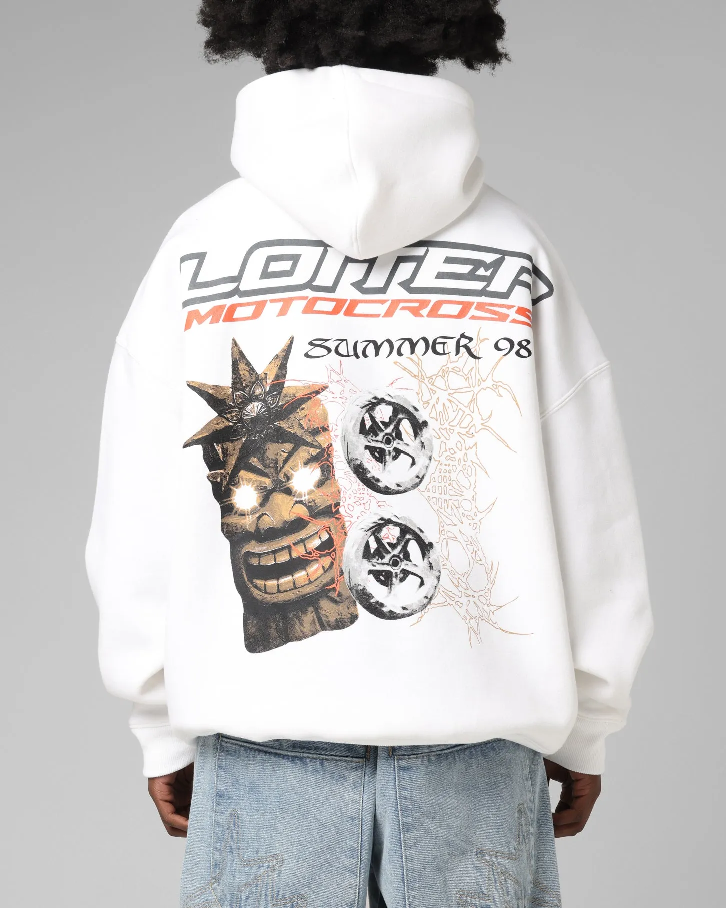 Loiter Summer Motocross Hoodie White sold by Culture Kings