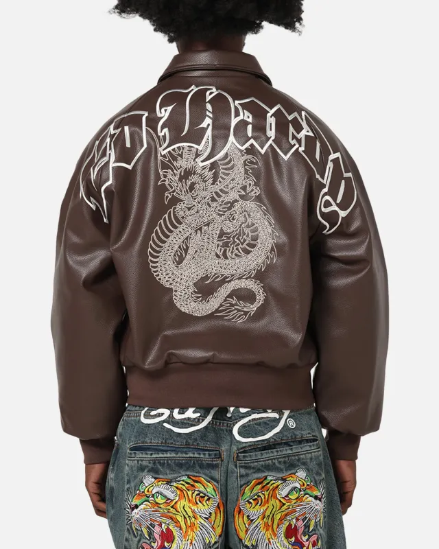 Ed Hardy Shinjuku Leather Jacket Brown sold by Culture Kings