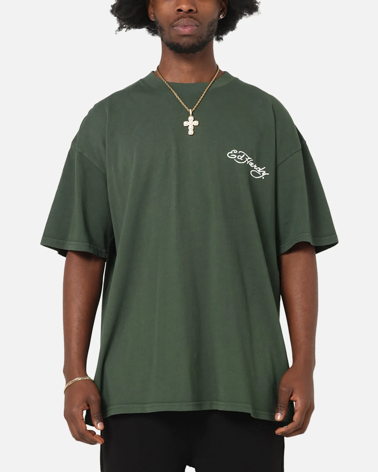 Ed Hardy Golden Bloom T-Shirt Pine Green sold by Culture Kings product image thumbnail 2