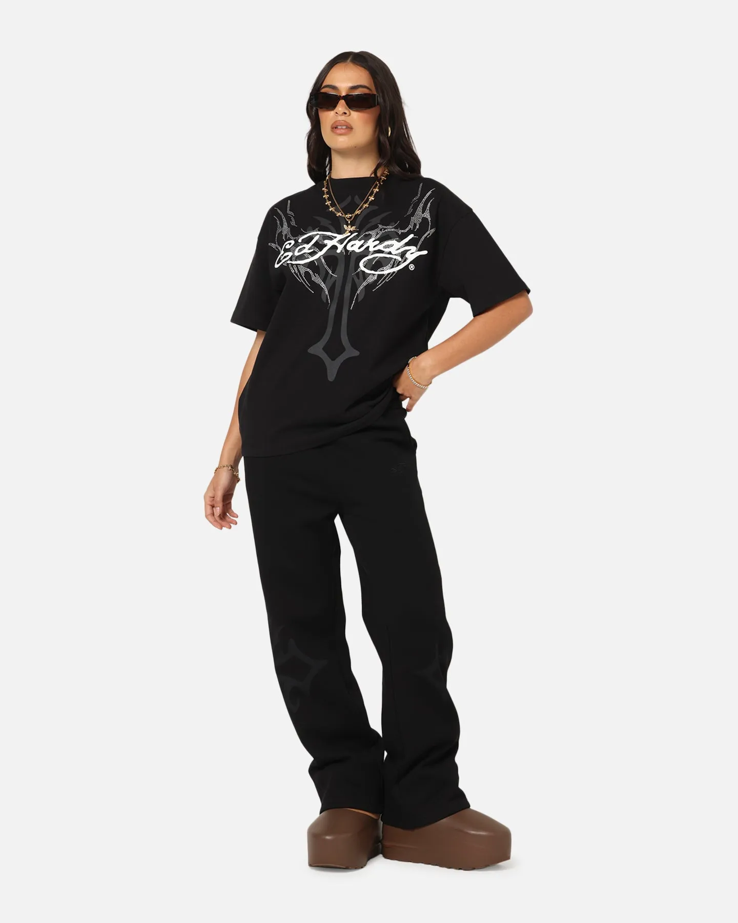 Ed Hardy Trinity Rhinestone T-Shirt Black sold by Culture Kings product image thumbnail 2