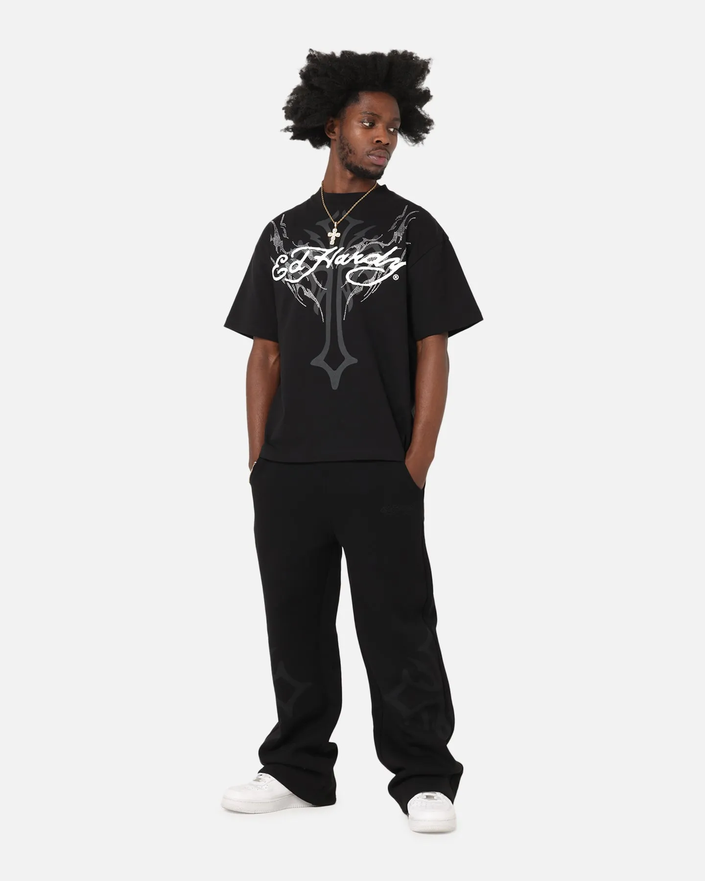 Ed Hardy Trinity Rhinestone T-Shirt Black sold by Culture Kings product image thumbnail 2
