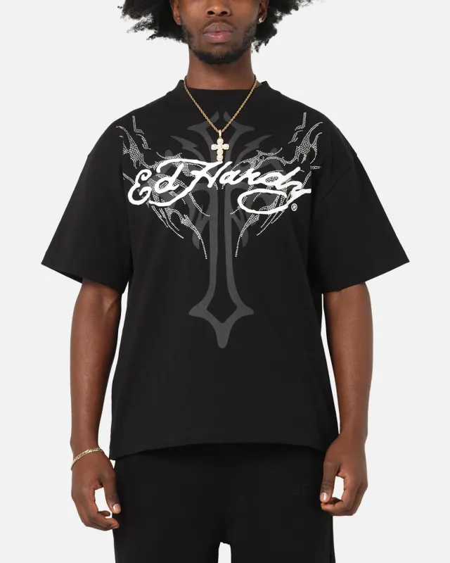 Ed Hardy Trinity Rhinestone T-Shirt Black sold by Culture Kings