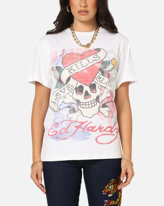 Ed Hardy Love Kills Slowly Vintage T-Shirt White made by Ed Hardy
