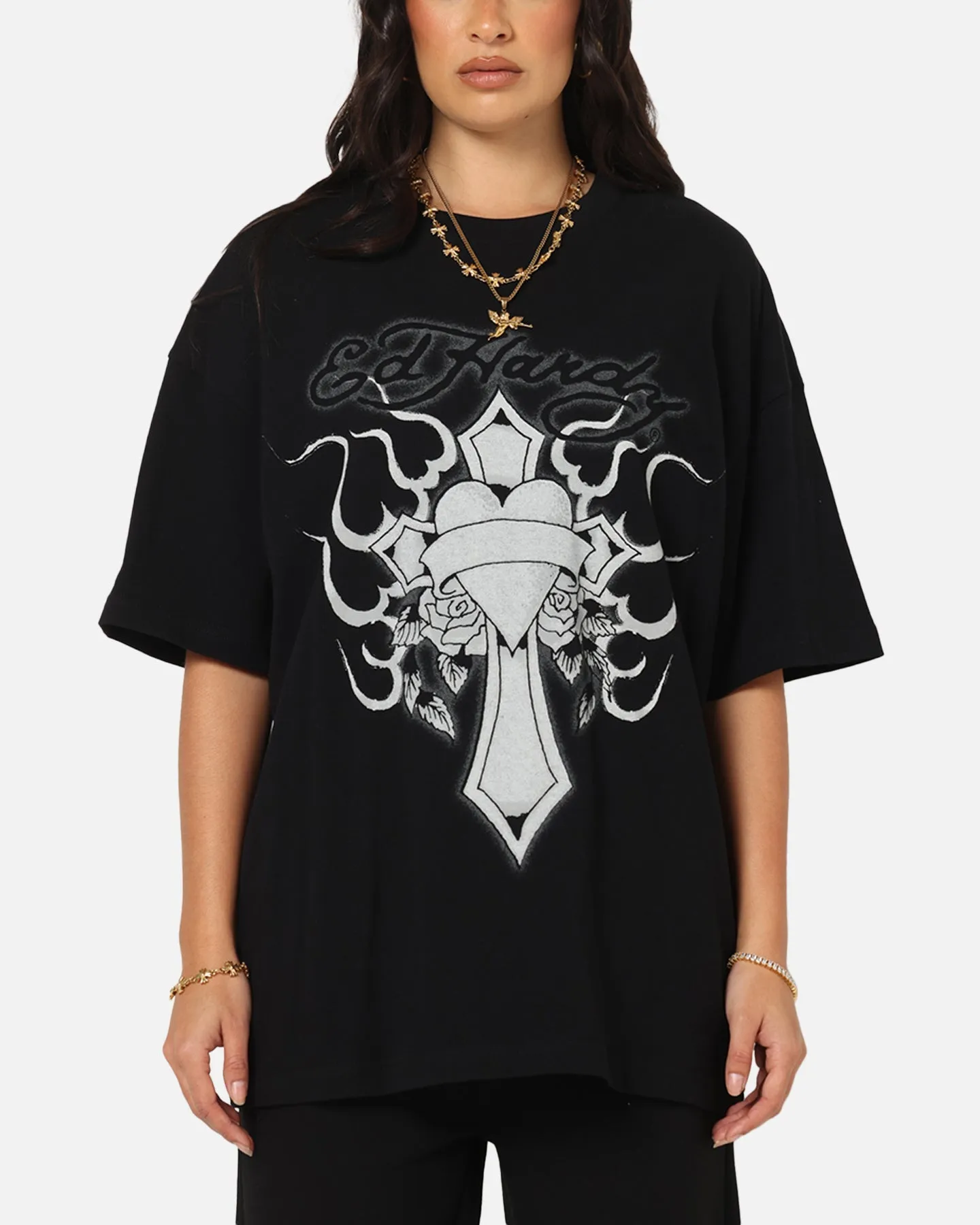 Ed Hardy Cross My Heart T-Shirt Black sold by Culture Kings
